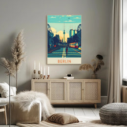 Berlin Skyline Illustration Poster