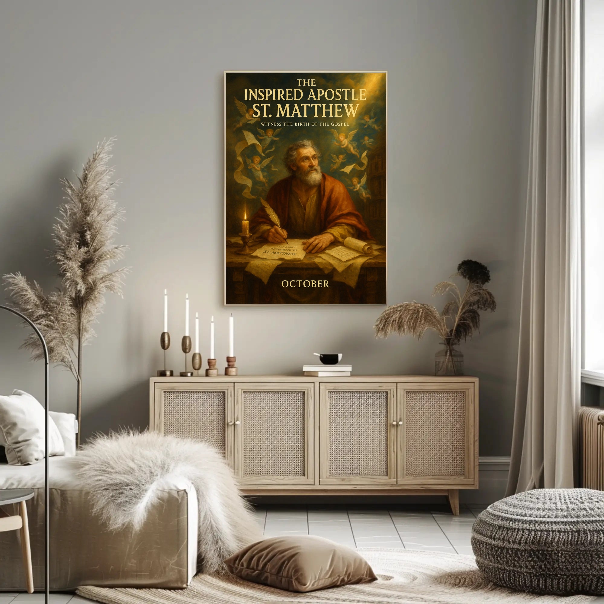 The Inspired Apostle St. Matthew Poster