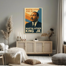 Martin Luther King Jr Tribute Scenic Memorial Decor Poster