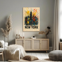 New York Skyline In Abstract Abstract Poster