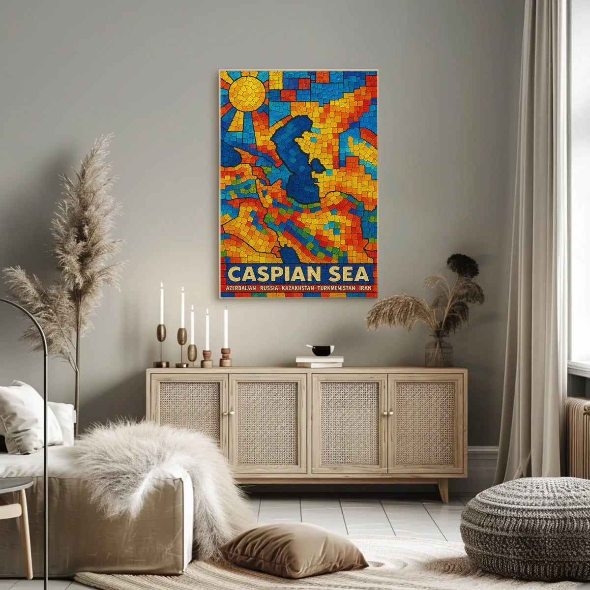 Caspian Sea Mosaic Poster