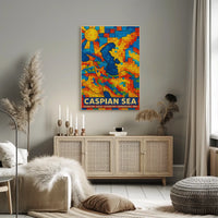 Caspian Sea Mosaic Poster