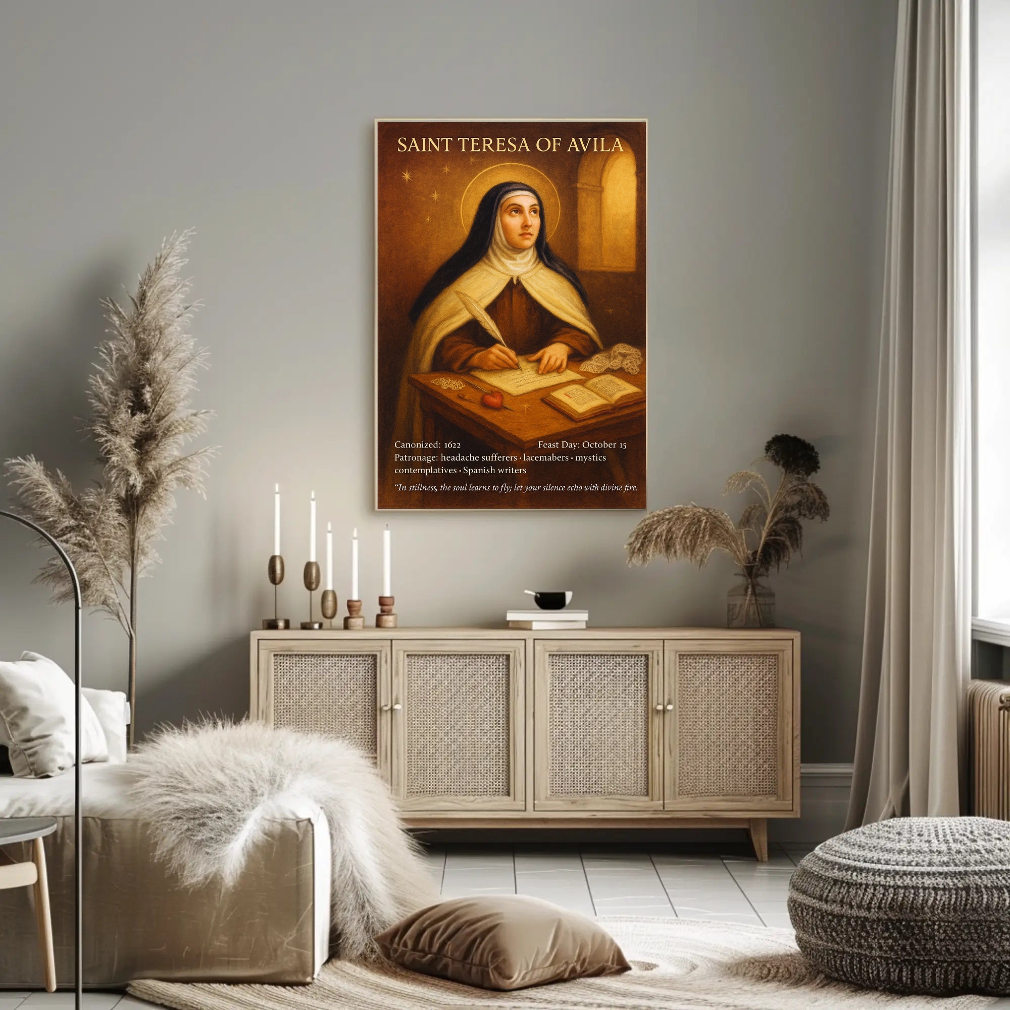 Saint Teresa of Avila Patron Saint Poster PosterGoat