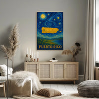 PUERTO RICO Starry Night Cultural or Heritage Poster