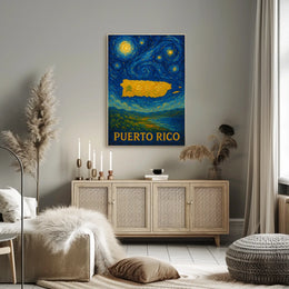 PUERTO RICO Starry Night Cultural or Heritage Poster