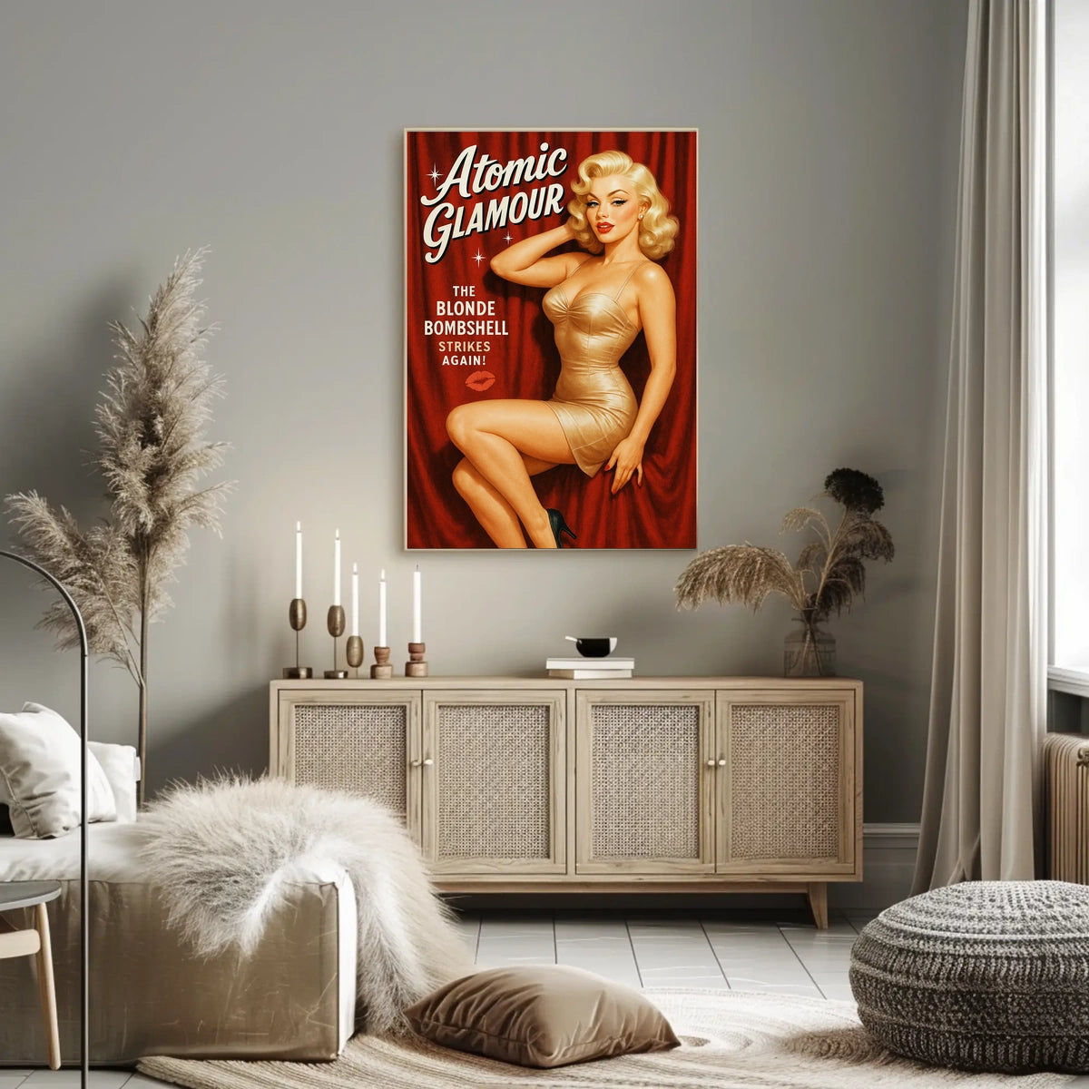Atomic Glamour The Blonde Bombshell Poster