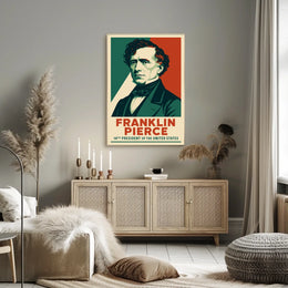 Franklin Pierce Patriotic Art Poster Historical Presidential Poster