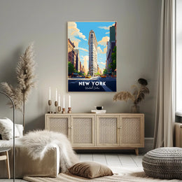New York City Flatiron Building Poster Modern Wall Art