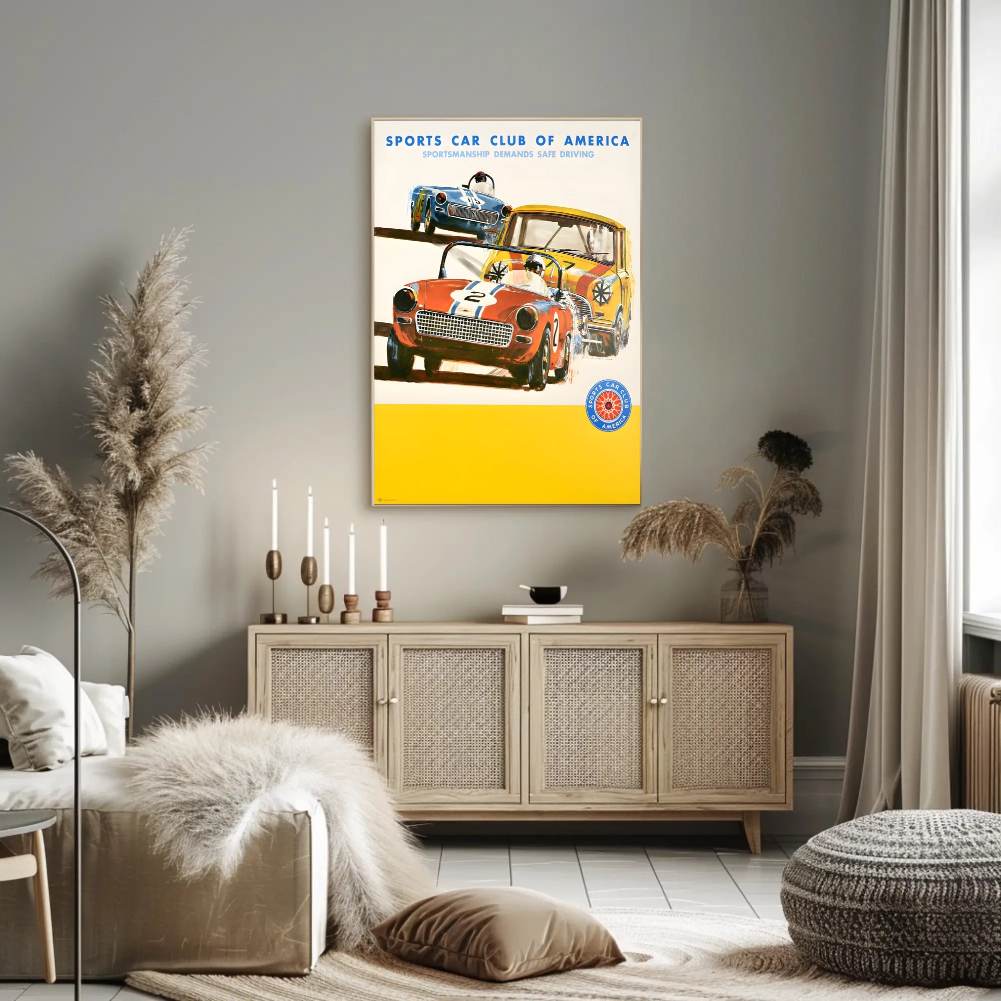 Sports Car Club of America Racing Poster