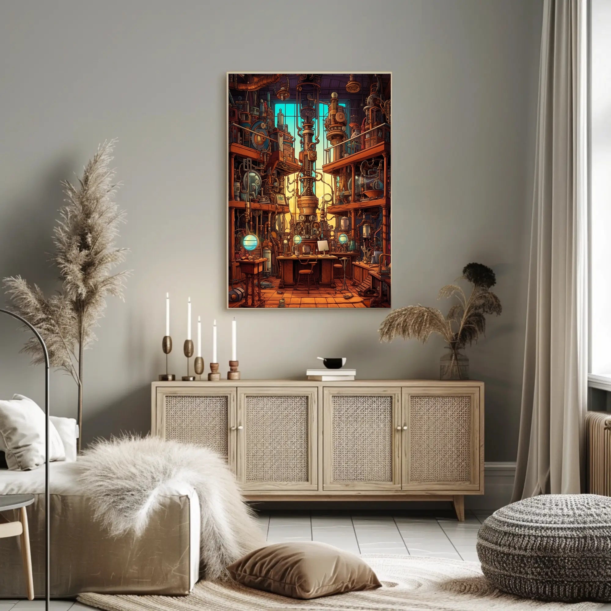Steampunk Laboratory Poster