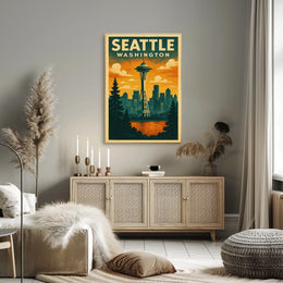 Seattle Skyline Poster