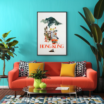 Hong Kong - Artistic Travel Poster