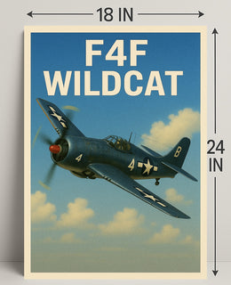 F4F Wildcat Poster PosterGoat
