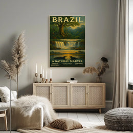 Brazil A Natural Marvel Poster Wall Art Landscape Print