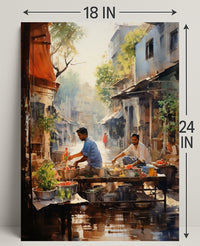 Street Market Morning Poster