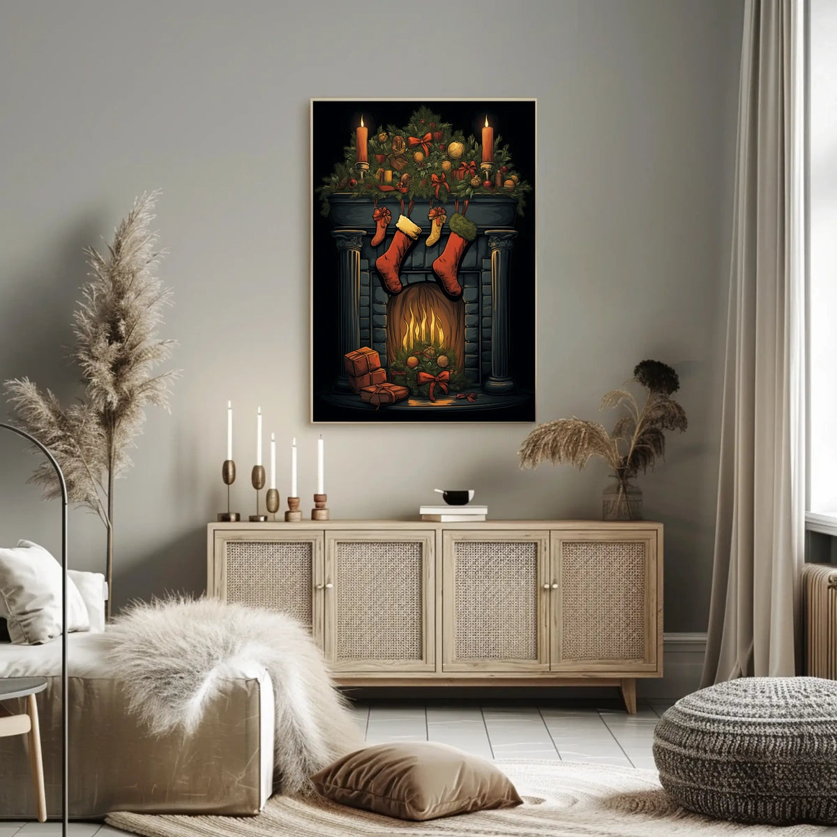 Holiday Hearth Poster