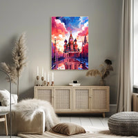 Vibrant Saint Basil's Cathedral Travel Poster