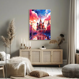 Vibrant Saint Basil's Cathedral Travel Poster