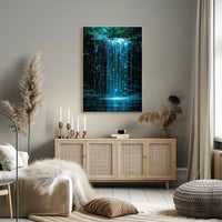 Digital Waterfall Poster