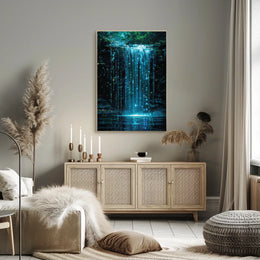 Digital Waterfall Poster