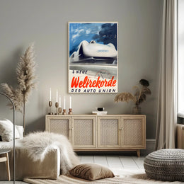Auto Union Speed Records Poster