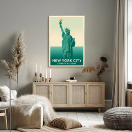 Statue of Liberty Modern Pop Art Travel Poster