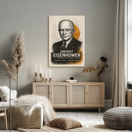 Dwight D. Eisenhower Presidential Vintage Art Historical Poster