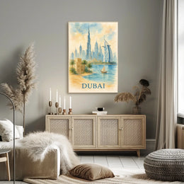 Discover Dubai A Watercolor Skyline Masterpiece