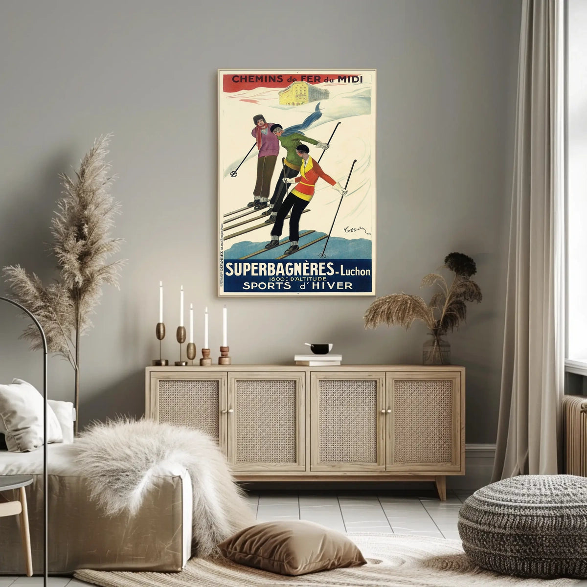 Winter Sports In The Pyrenees Poster
