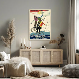 Winter Sports In The Pyrenees Poster