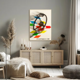 Porsche Steering Wheel Art Poster