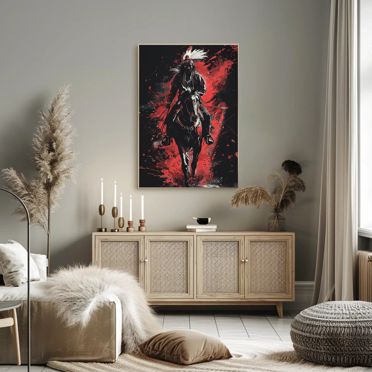 Warrior On Horseback Poster