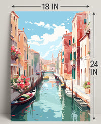 Venetian Canal Scene Poster