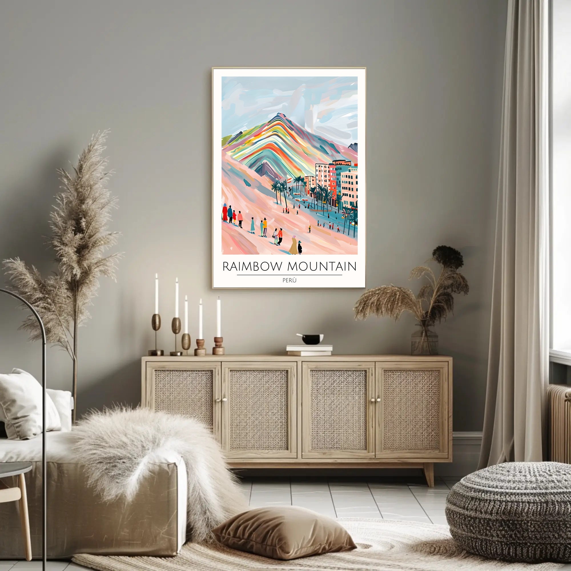 Rainbow Mountain Poster PosterGoat