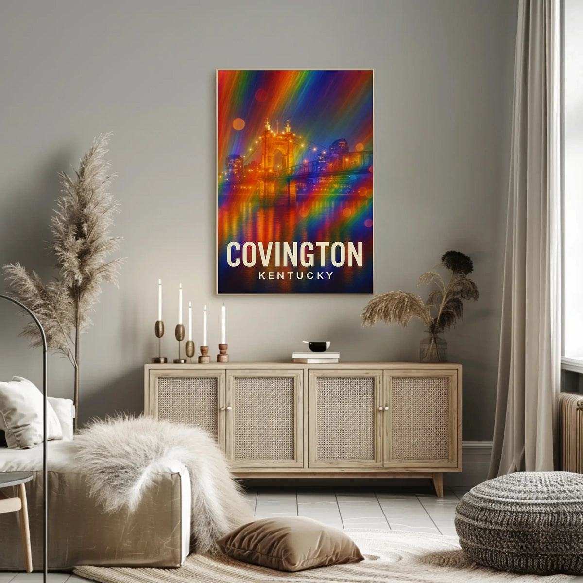 Covington Nightscape Impressionism Decor Lovers Poster