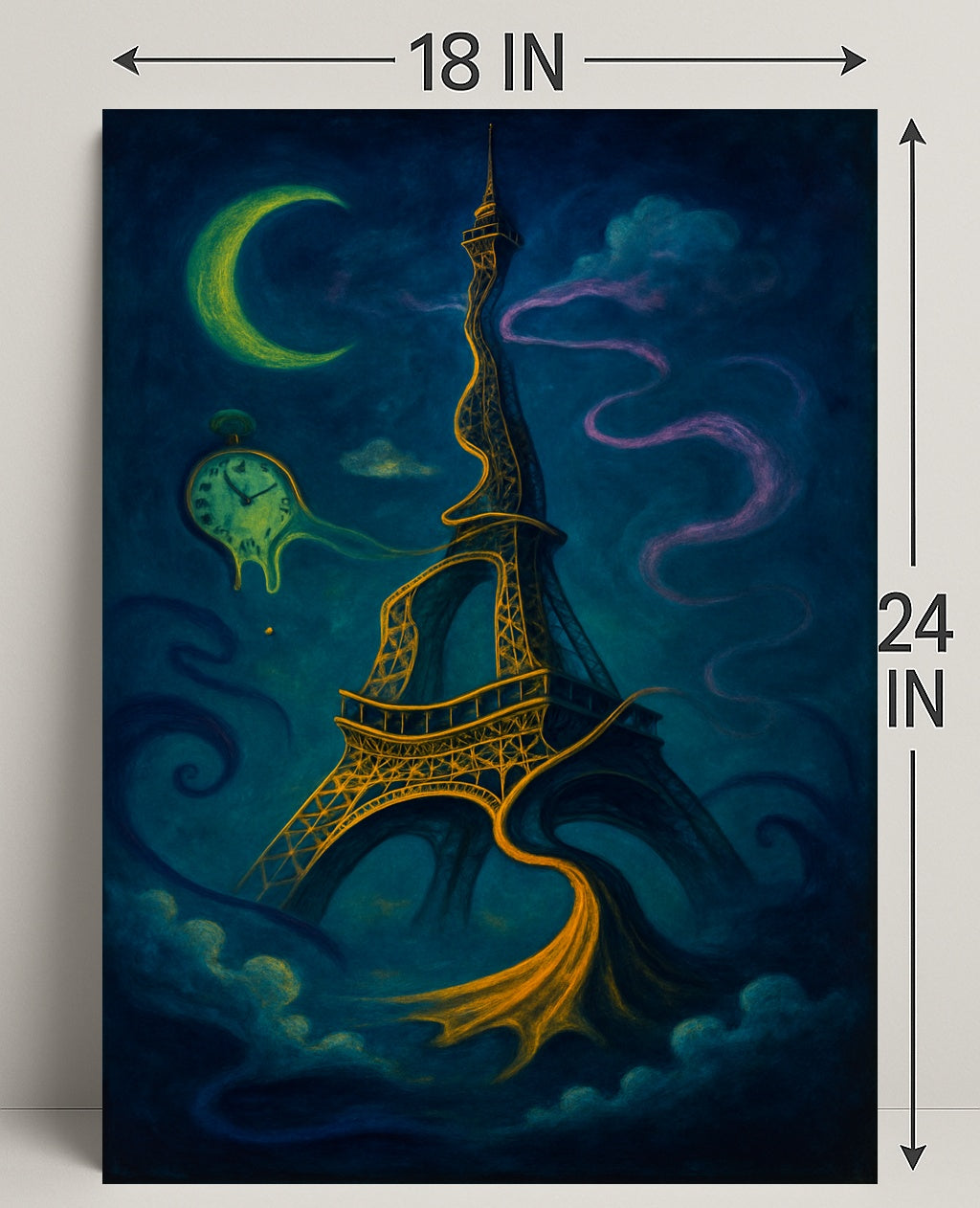 Surreal Parisian Dreamscape Surreal Poster