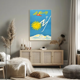 Vintage St. Moritz Travel Poster with Swiss Alps Scenery PosterGoat