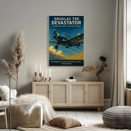 Douglas Devastator Poster Vintage Aviation Print
