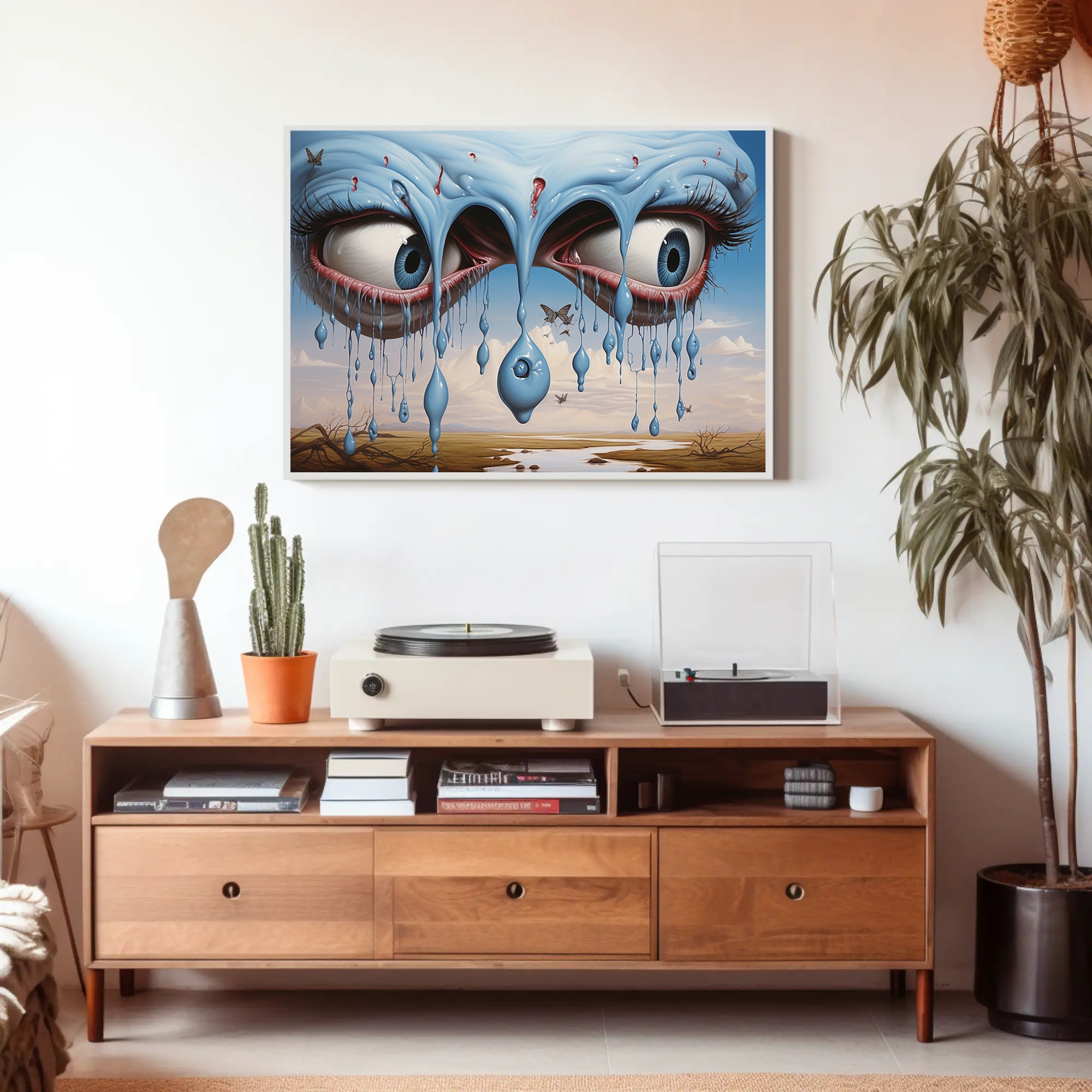 Surreal Blue Eyes Poster in Abstract or Artistic Poster