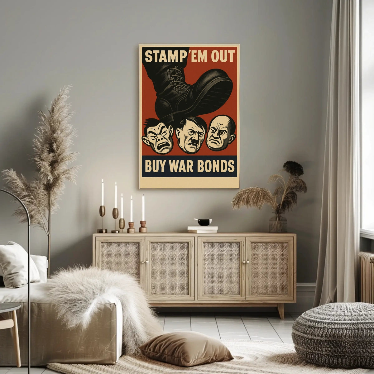 Stamp Em Out War Bonds Propaganda Poster