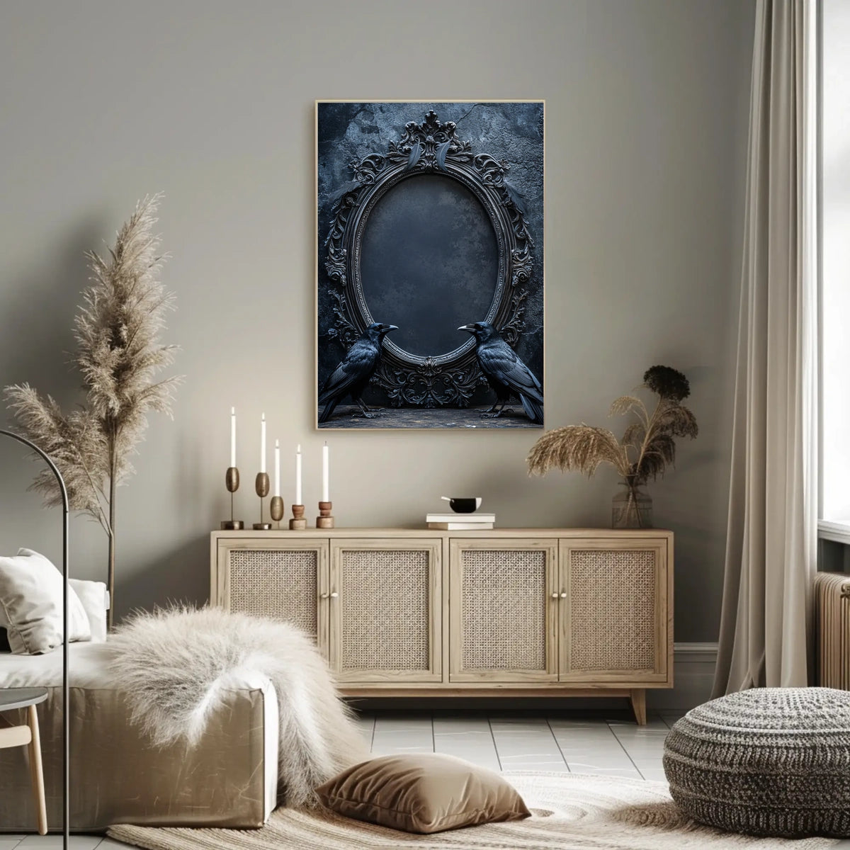 Vintage Ornate Frame Abstract Artistic or Pop Culture Poster