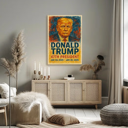 Trump as 47th President: Patriotic Political Poster