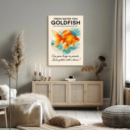 Goldfish Tranquility: Artistic Animal Poster