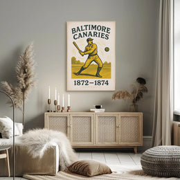 Baltimore Canaries Baseball Poster PosterGoat