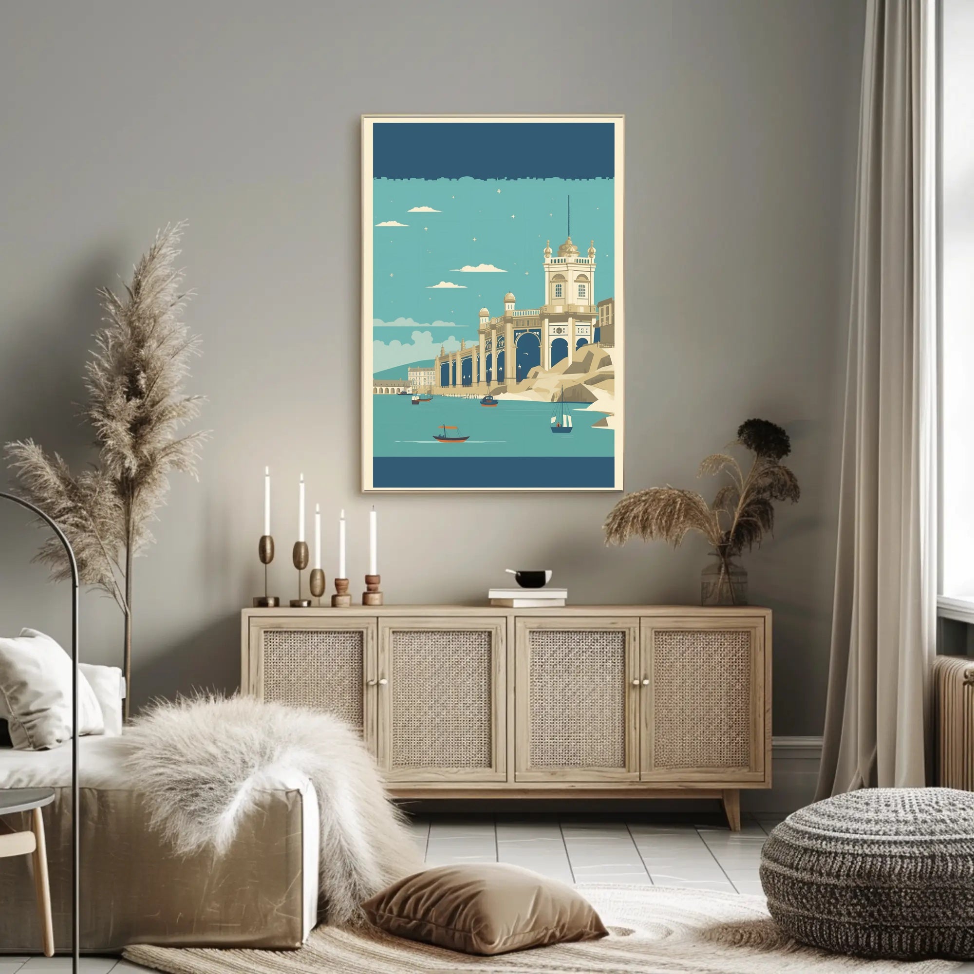 Coastal Architectural Marvel Poster