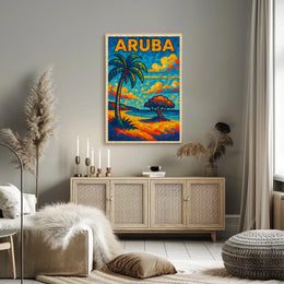Aruba Mosaic Art Poster