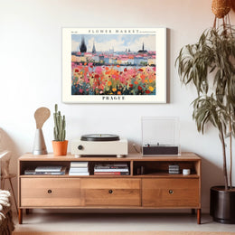 Prague Flower Market Vibrance Urban Or Cityscape Poster