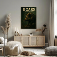 Boars Untamed and Fierce Poster