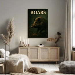 Boars Untamed and Fierce Poster