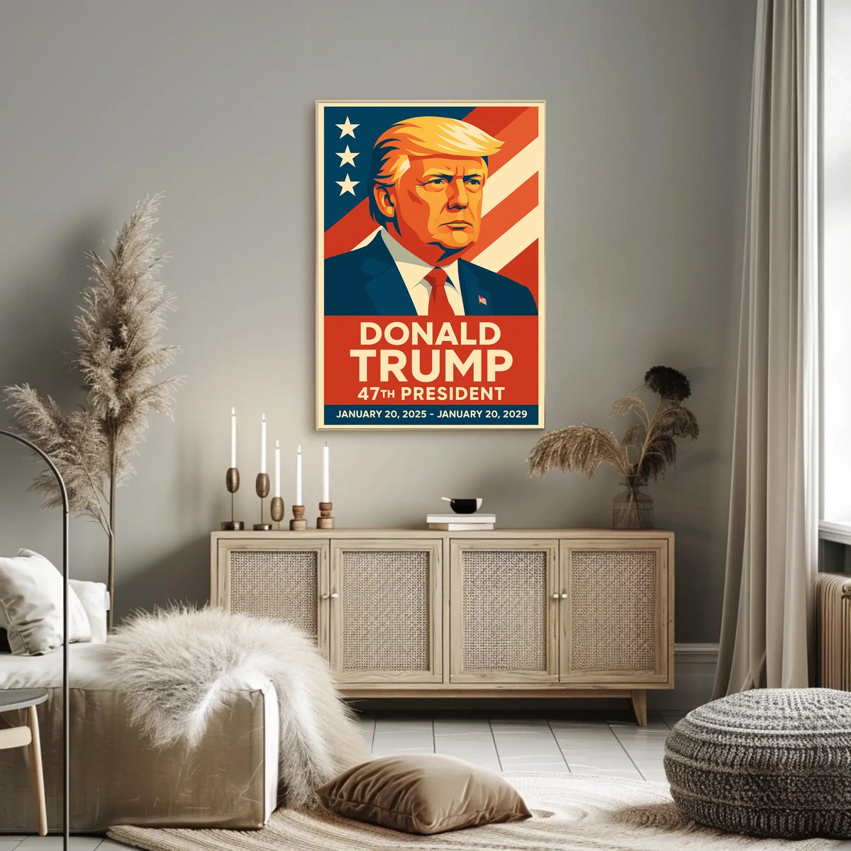Trump Visionary American Dream Patriotic Pop Art Poster